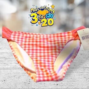 Lauren James hipster bikini bottom color is coral and size is M